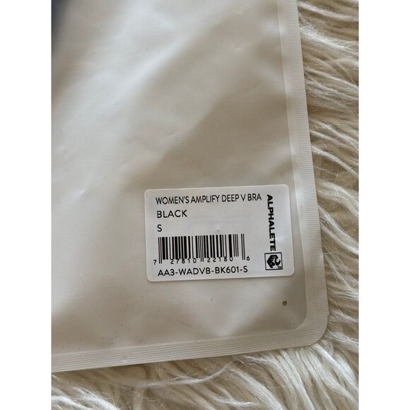 Alphalete Amplify Deep V Bra Black Size Small - Picture 4 of 9